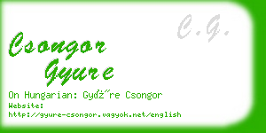 csongor gyure business card